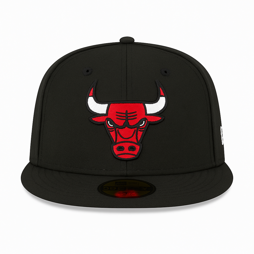 Official New Era Cap – Chicago Bulls 59FIFTY Fitted Hat (Black/Red)