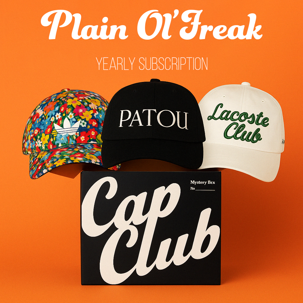 Plain Ol' Freak Mystery Box - get a premium cap every 12 months